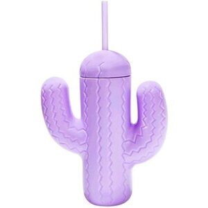 Pink Sky NWT Lookin Sharp Twist Off Lid Purple Cactus Cup & Straw 21oz
